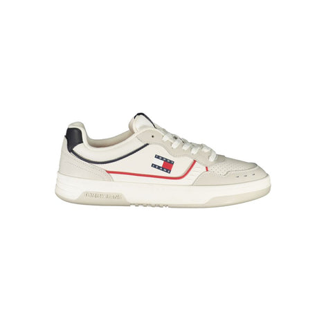 Tommy Hilfiger White Leather Men Sneaker Tommy Hilfiger