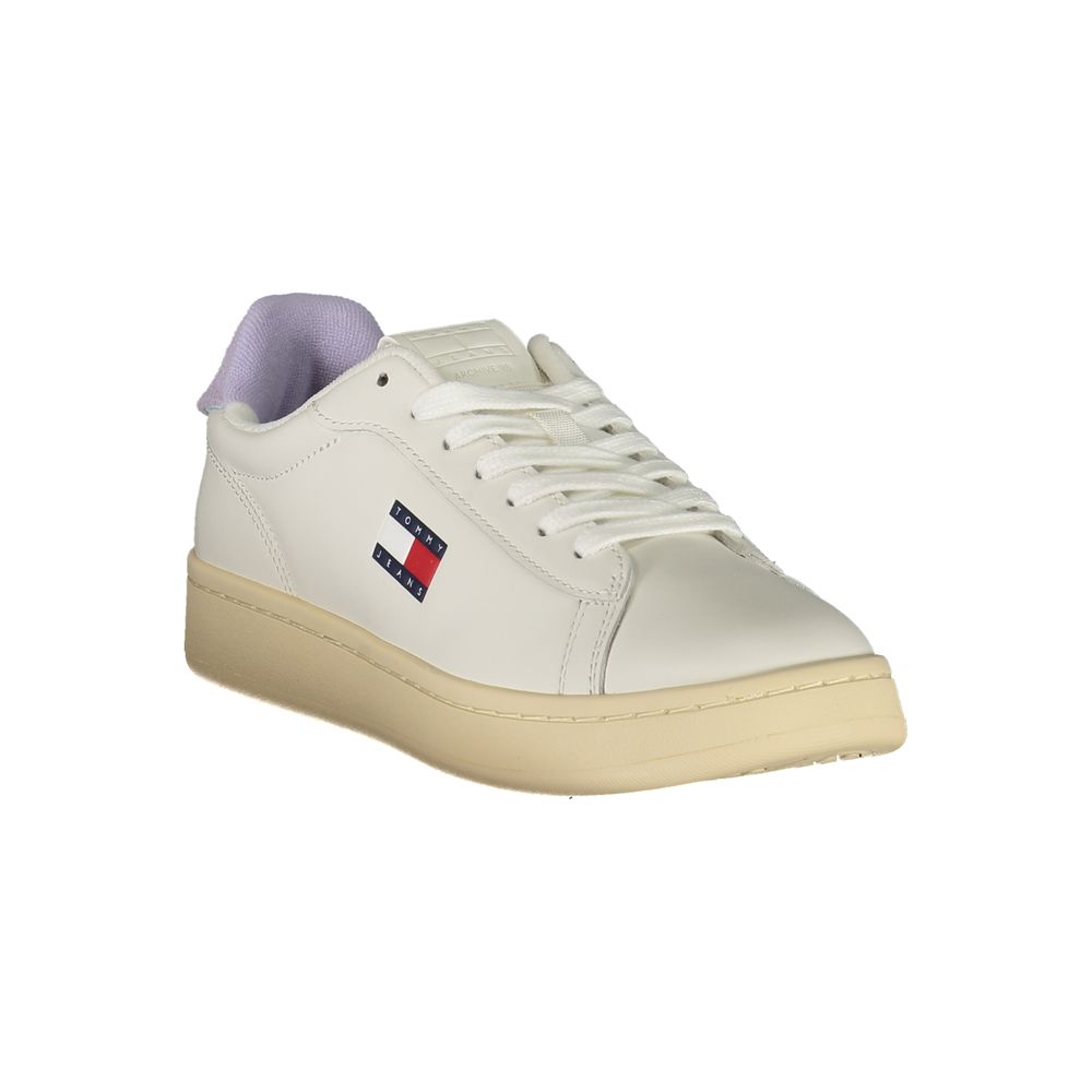 Tommy Hilfiger White Leather Women Sneaker Tommy Hilfiger