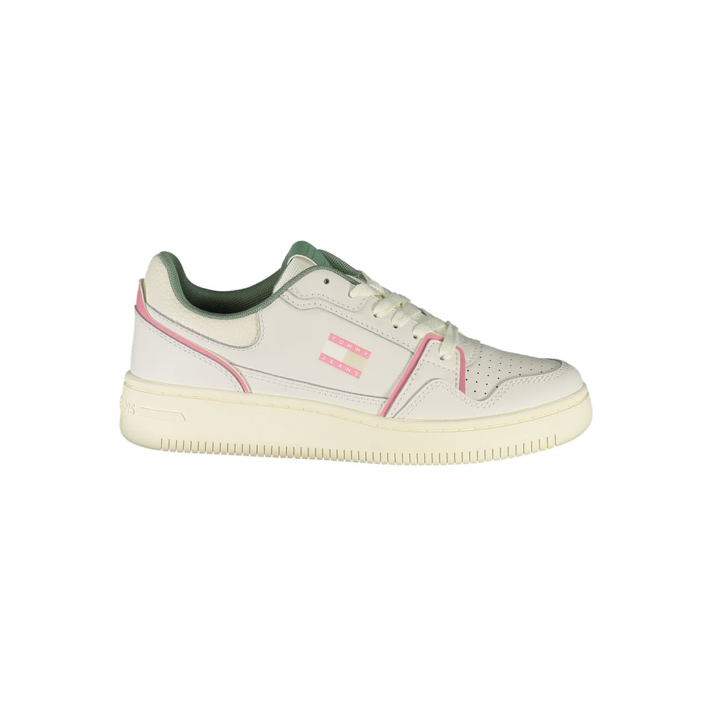 Tommy Hilfiger White Leather Women Sneaker Tommy Hilfiger