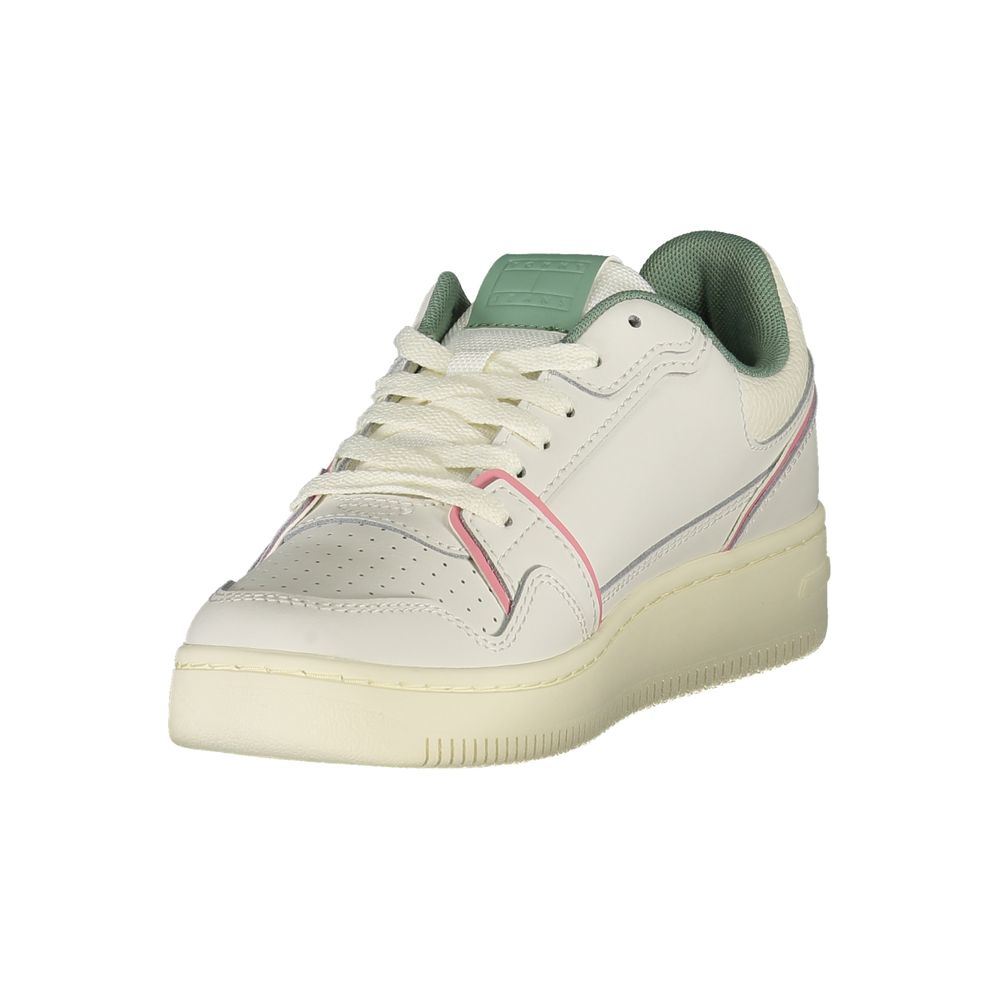 Tommy Hilfiger White Leather Women Sneaker Tommy Hilfiger