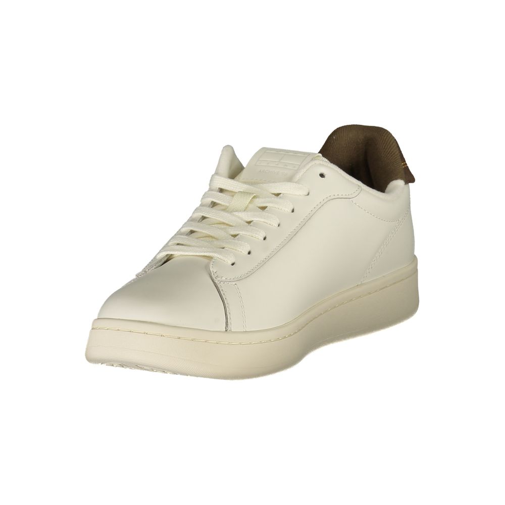 Tommy Hilfiger White Leather Men Sneaker Tommy Hilfiger
