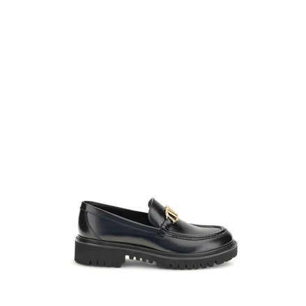 Valentino Garavani Black Leather Slip-On Loafers Valentino Garavani