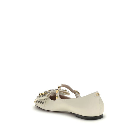 Valentino Garavani Cream Goatskin Ballet Flats Valentino Garavani