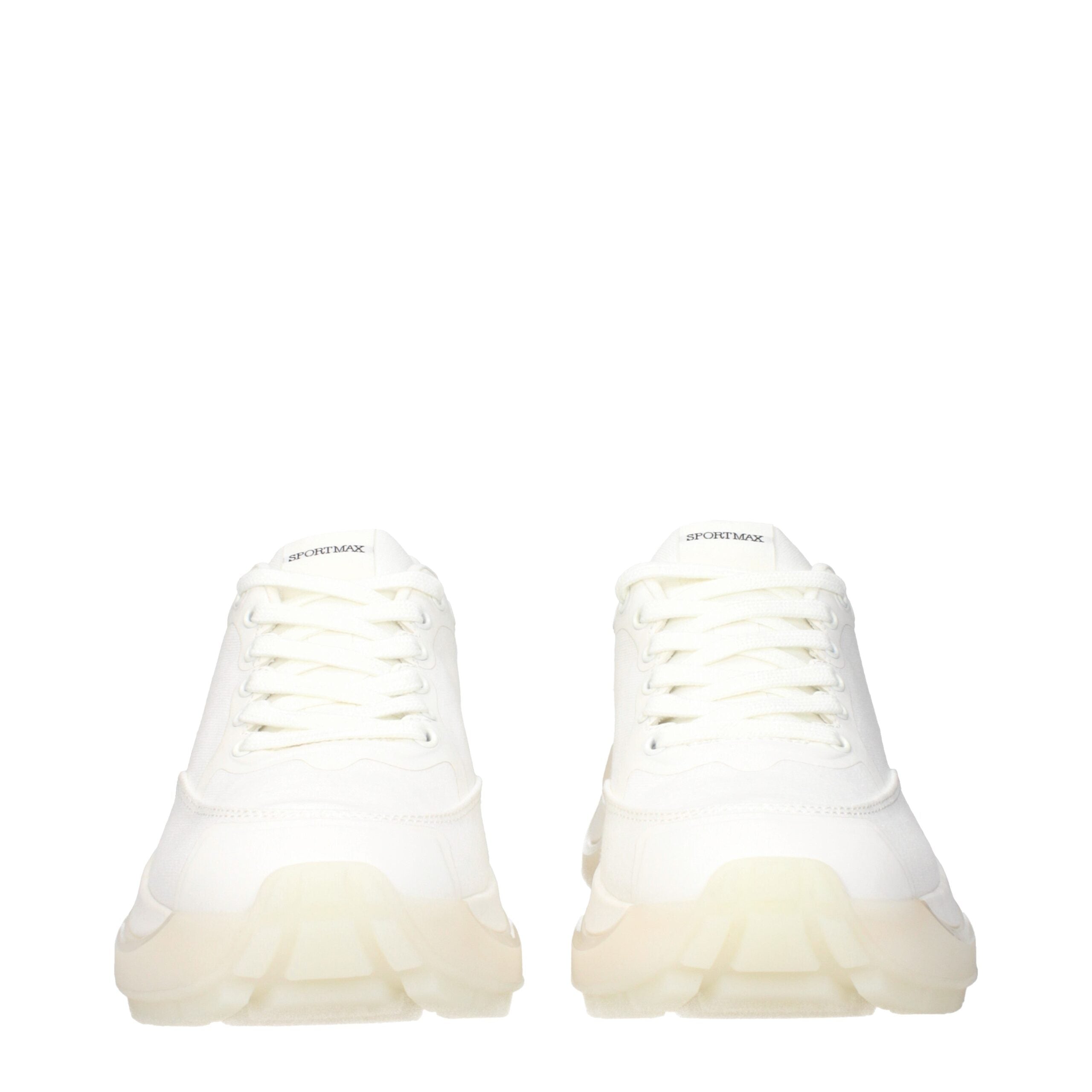 Max Mara White Fabric Chunky Sneakers Max Mara
