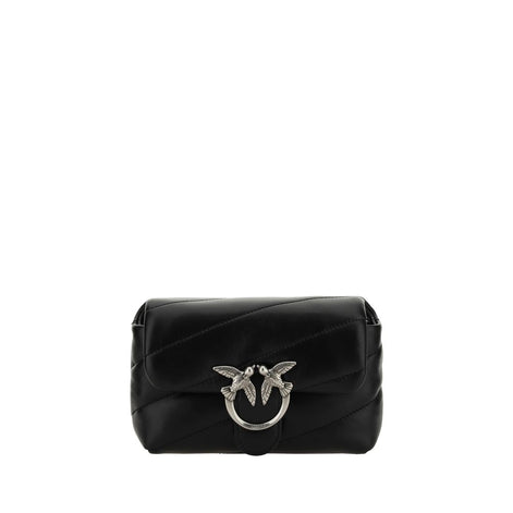 PINKO Black Calf Leather Bos Taurus Shoulder Bag PINKO
