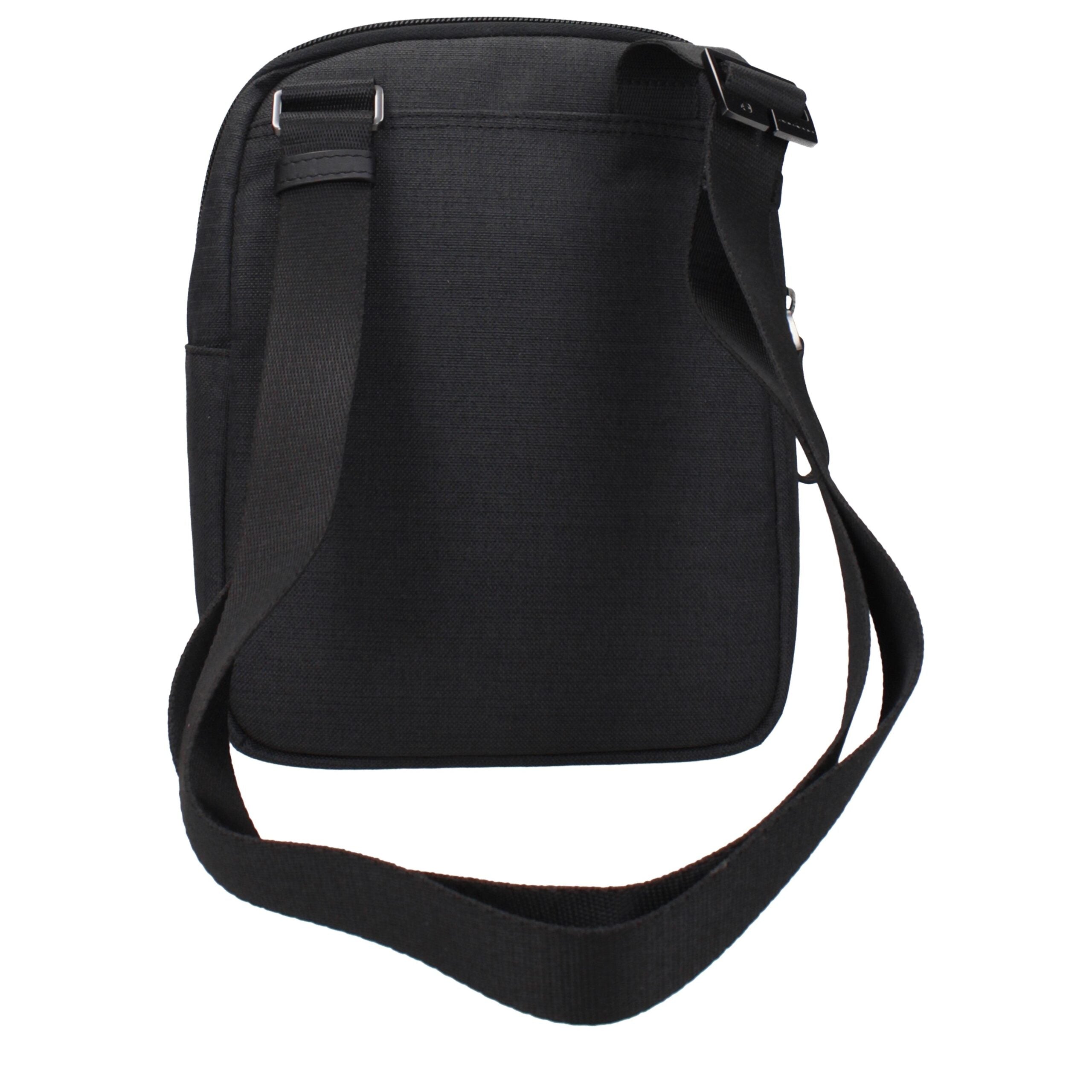 Piquadro Black Fabric Crossbody Bag Piquadro