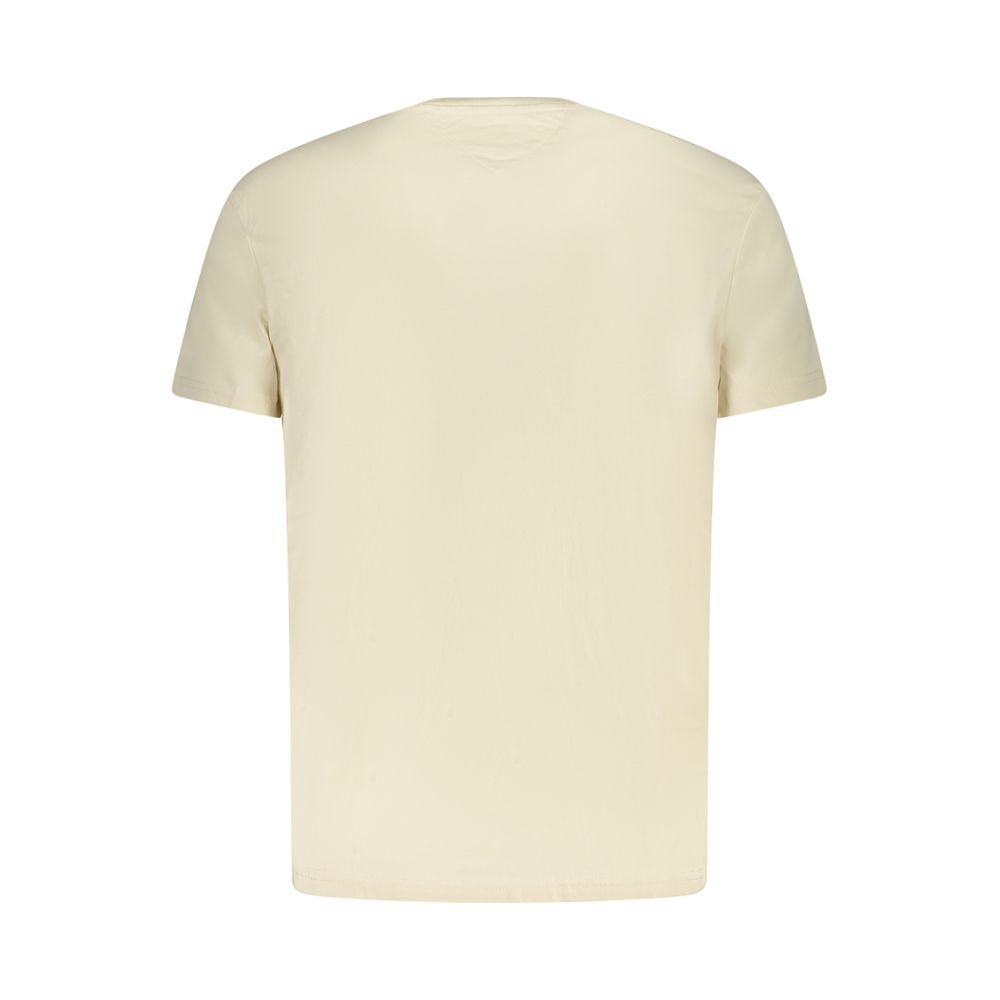 Tommy Hilfiger Beige Cotton Men T-Shirt Tommy Hilfiger