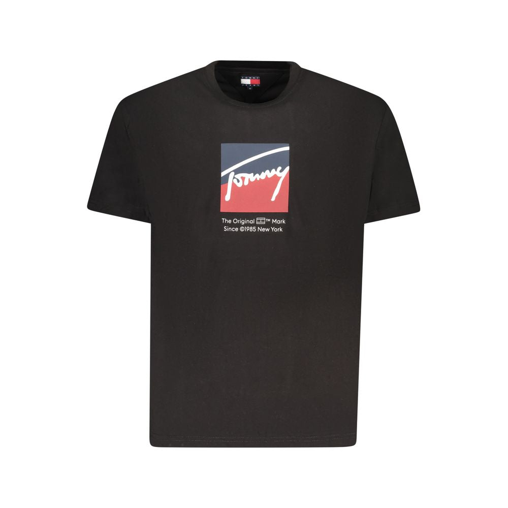 Tommy Hilfiger Black Cotton Men T-Shirt Tommy Hilfiger