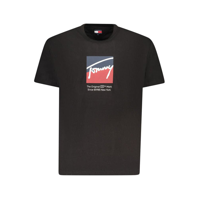 Tommy Hilfiger Black Cotton Men T-Shirt Tommy Hilfiger