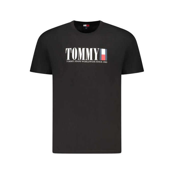 Tommy Hilfiger Black Cotton Men T-Shirt Tommy Hilfiger