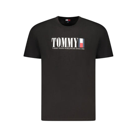 Tommy Hilfiger Black Cotton Men T-Shirt Tommy Hilfiger