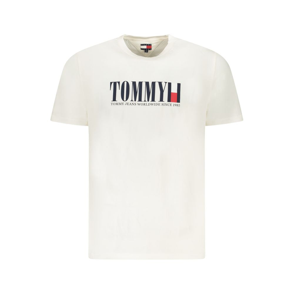 Tommy Hilfiger Bianco Cotton Men T-Shirt Tommy Hilfiger