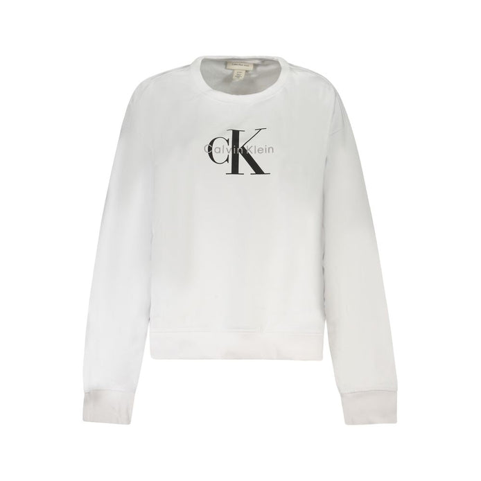 Calvin Klein White Cotton Women Sweatshirt Calvin Klein