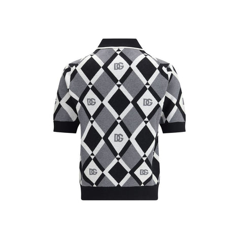 Dolce & Gabbana Multicolor Fleece Wool Polo Shirt Dolce & Gabbana