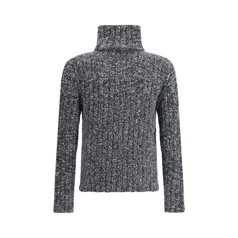 Dolce & Gabbana Gray Fleece Wool Turtleneck Dolce & Gabbana