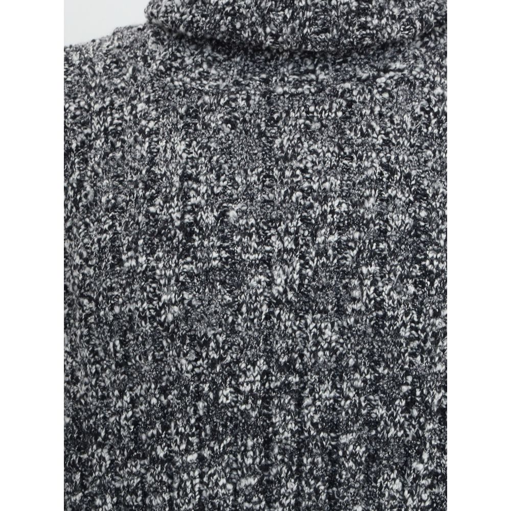 Dolce & Gabbana Gray Fleece Wool Turtleneck Dolce & Gabbana