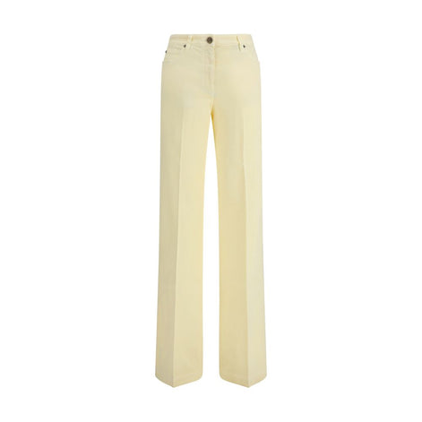 Etro Yellow Cotton Straight-Leg Jeans Etro