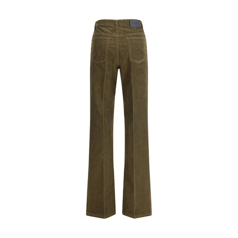 Saint Laurent Green Cotton Casual Pants Saint Laurent