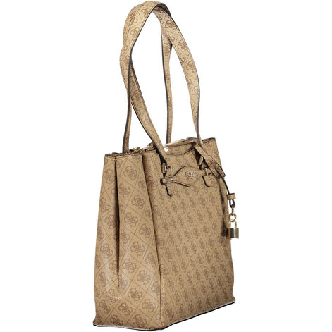 Guess Jeans Beige Polyurethane Women Handbag Guess Jeans