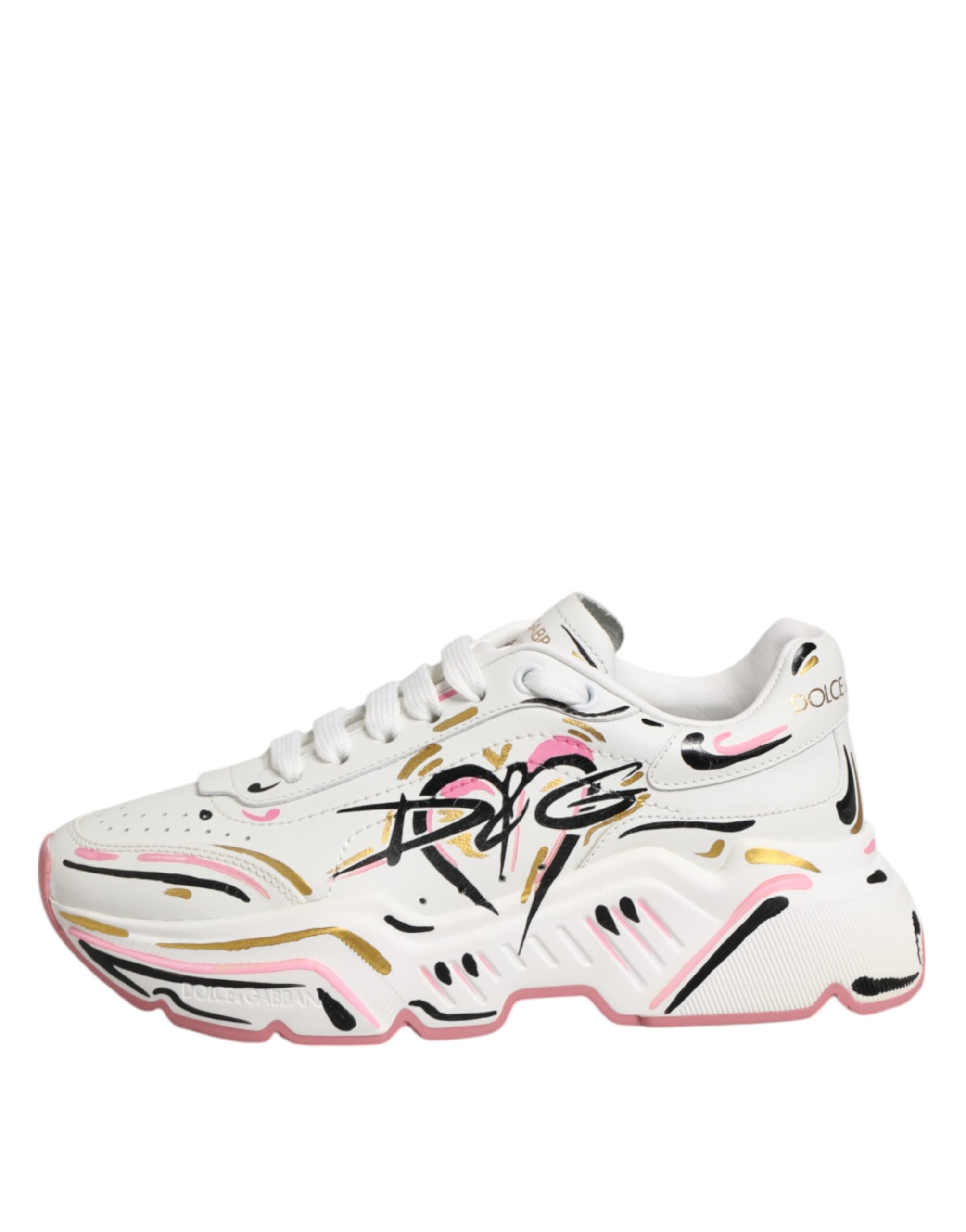 Dolce & Gabbana Multicolor Hand Painted DAYMASTER Sneaker Shoes Dolce & Gabbana