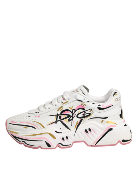 Dolce & Gabbana Multicolor Hand Painted DAYMASTER Sneaker Shoes Dolce & Gabbana