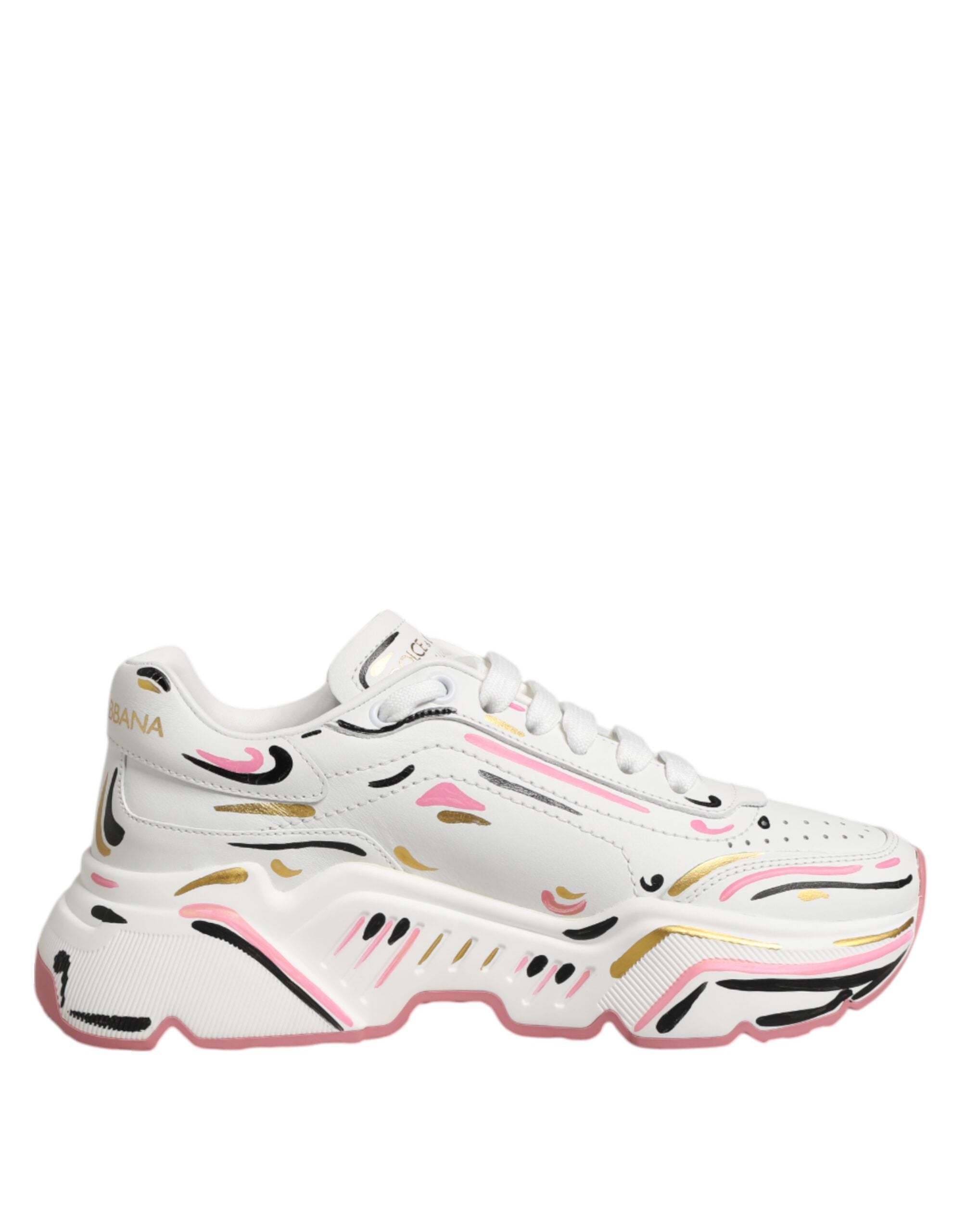 Dolce & Gabbana Multicolor Hand Painted DAYMASTER Sneaker Shoes Dolce & Gabbana