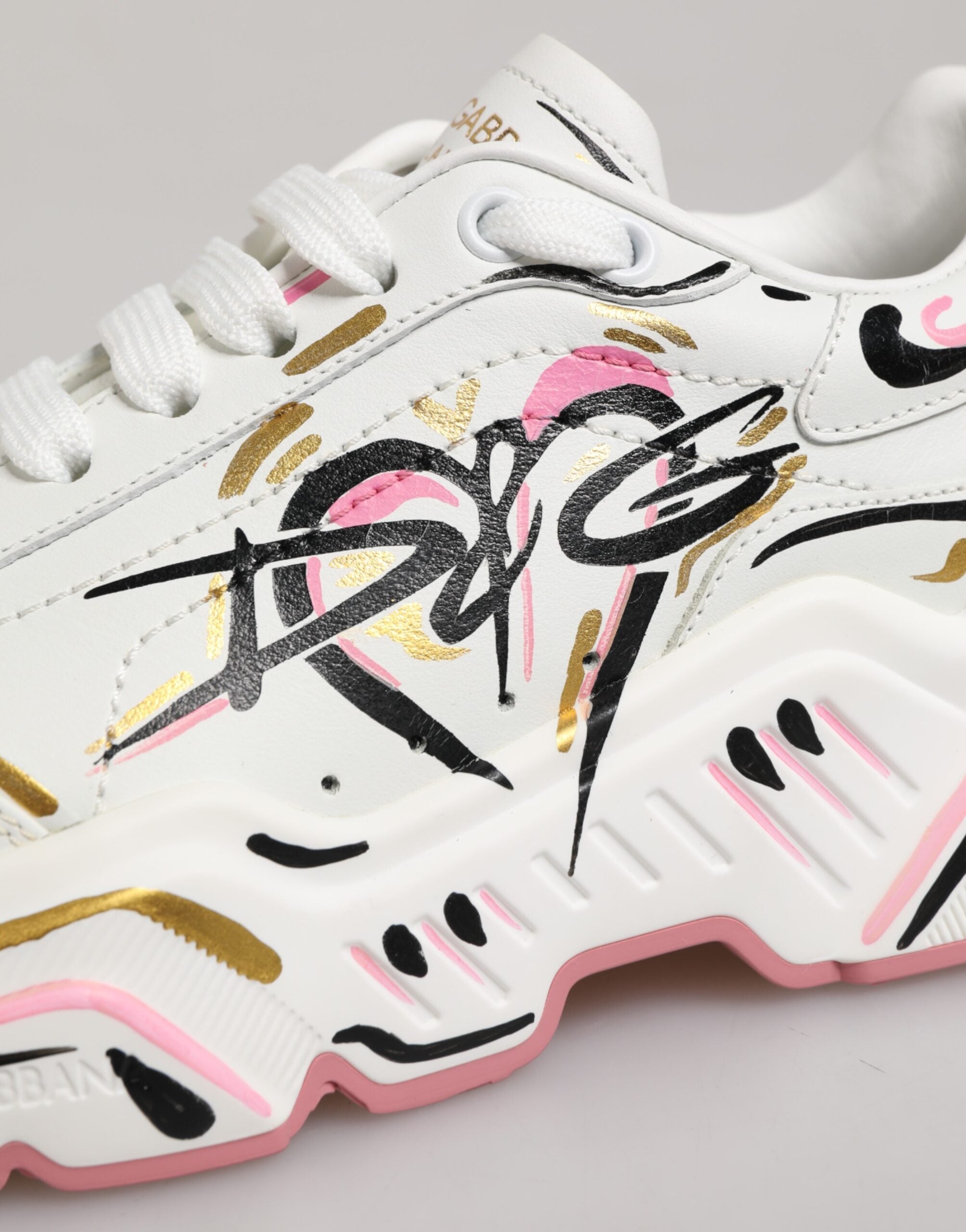 Dolce & Gabbana Multicolor Hand Painted DAYMASTER Sneaker Shoes Dolce & Gabbana