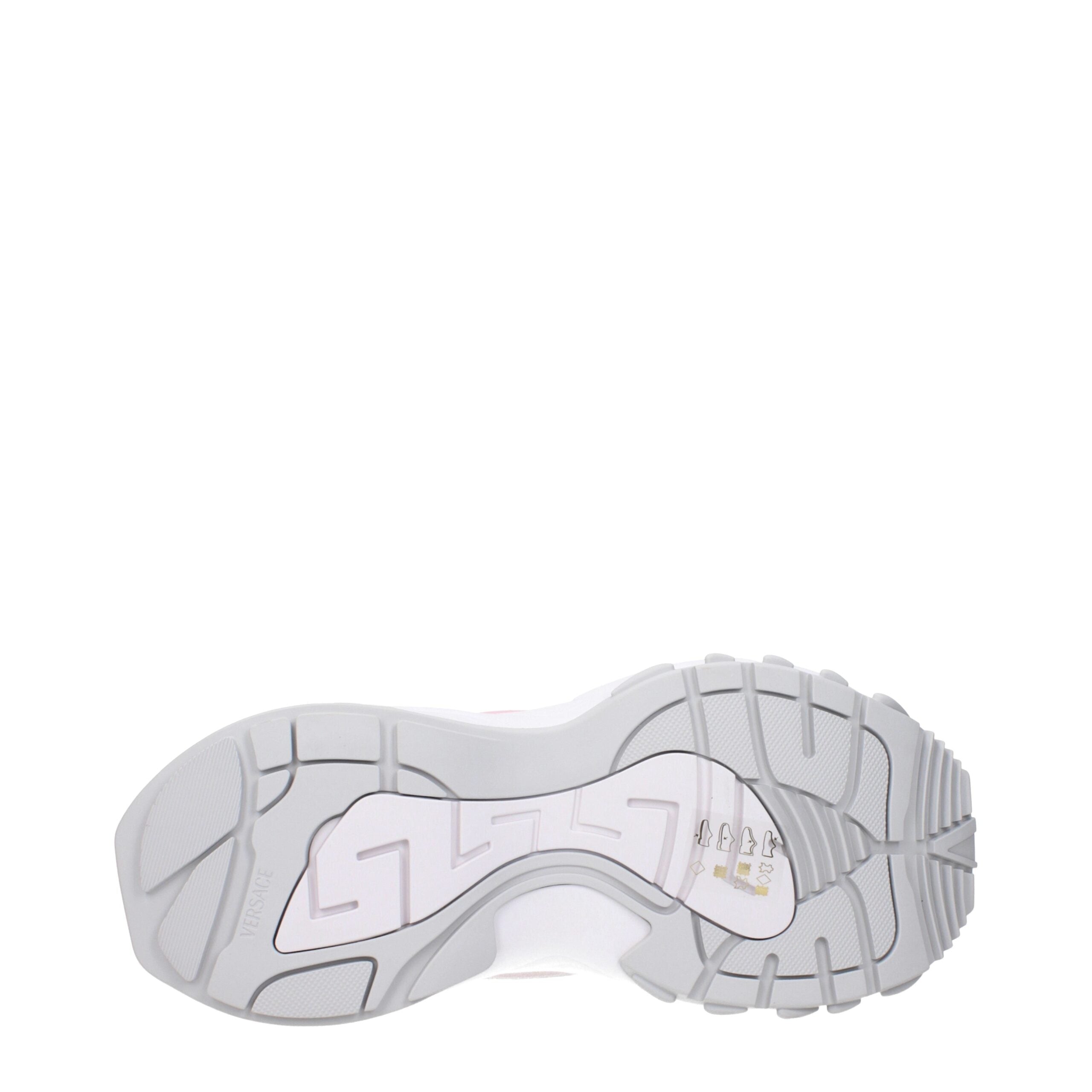 Versace White Fabric Chunky Sneakers Versace