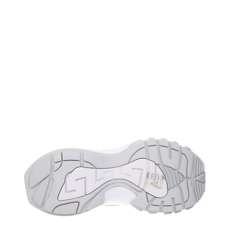 Versace White Fabric Chunky Sneakers Versace
