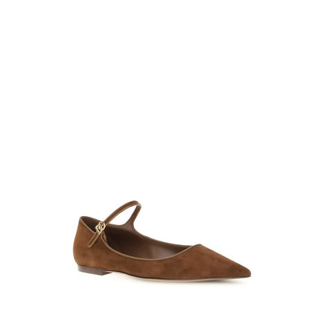 Dolce & Gabbana Brown Goatskin Ballet Flats Dolce & Gabbana