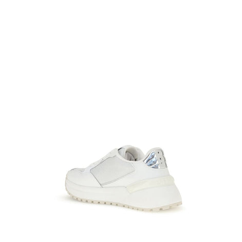 PINKO White Calf Leather Bos Taurus Chunky Sneakers PINKO