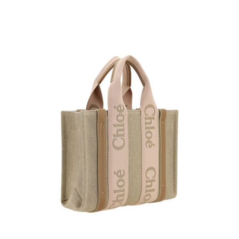 Chloé Beige Linen Handbag Chloé