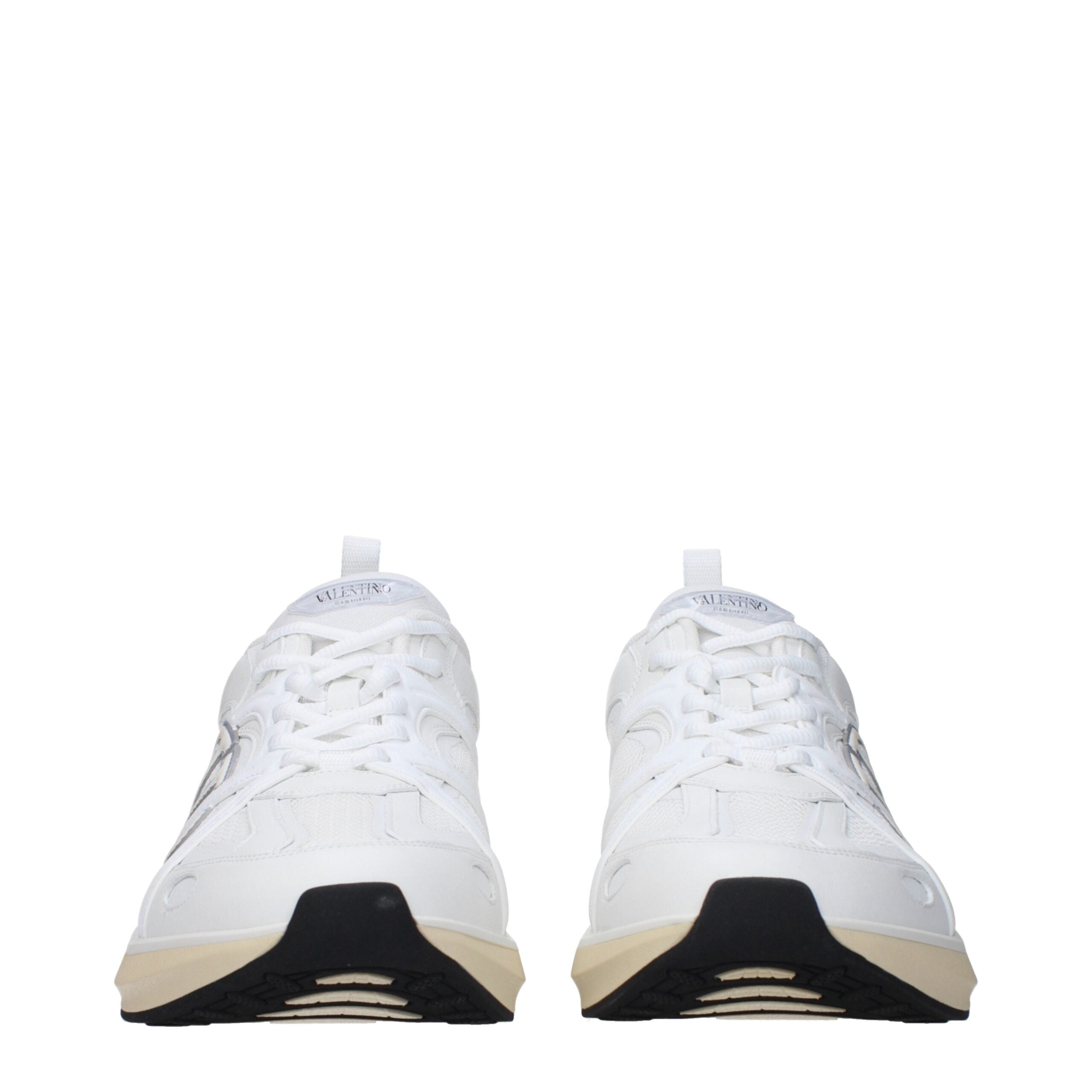 Valentino Garavani White Fabric Athletic Sneakers Valentino Garavani