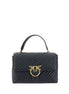 PINKO Black Calf Leather Bos Taurus Handbag PINKO