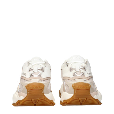 Versace Beige Fabric Chunky Sneakers Versace