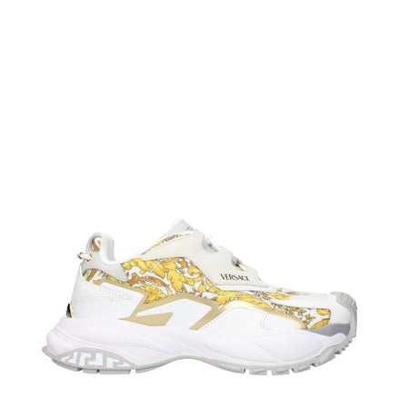 Versace Gold Fabric Low Top Sneakers Versace