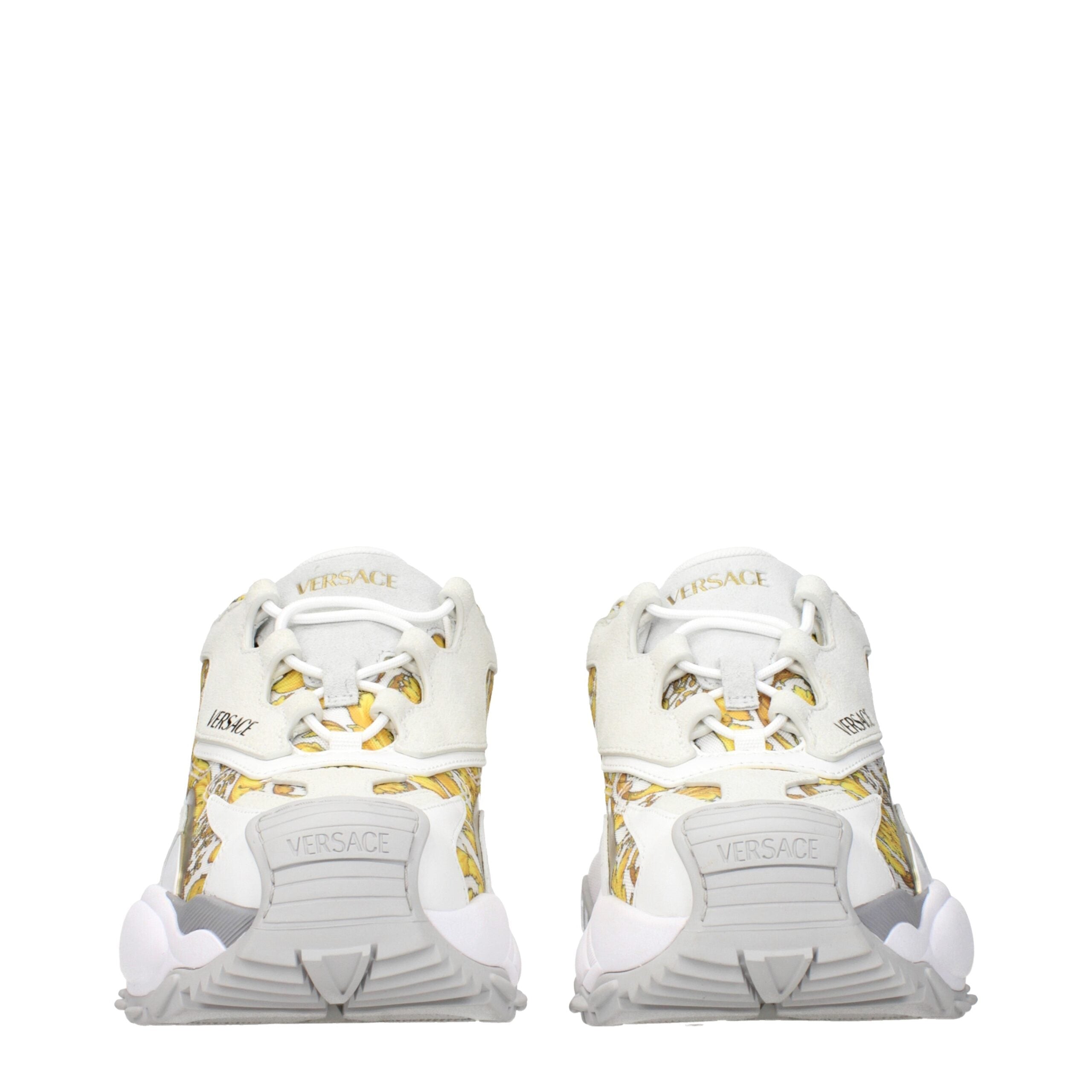 Versace Gold Fabric Low Top Sneakers Versace