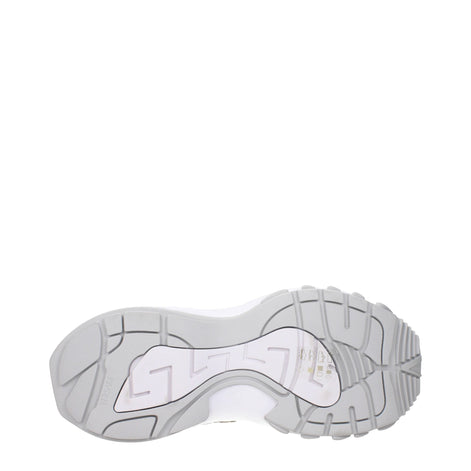 Versace Gold Fabric Low Top Sneakers Versace