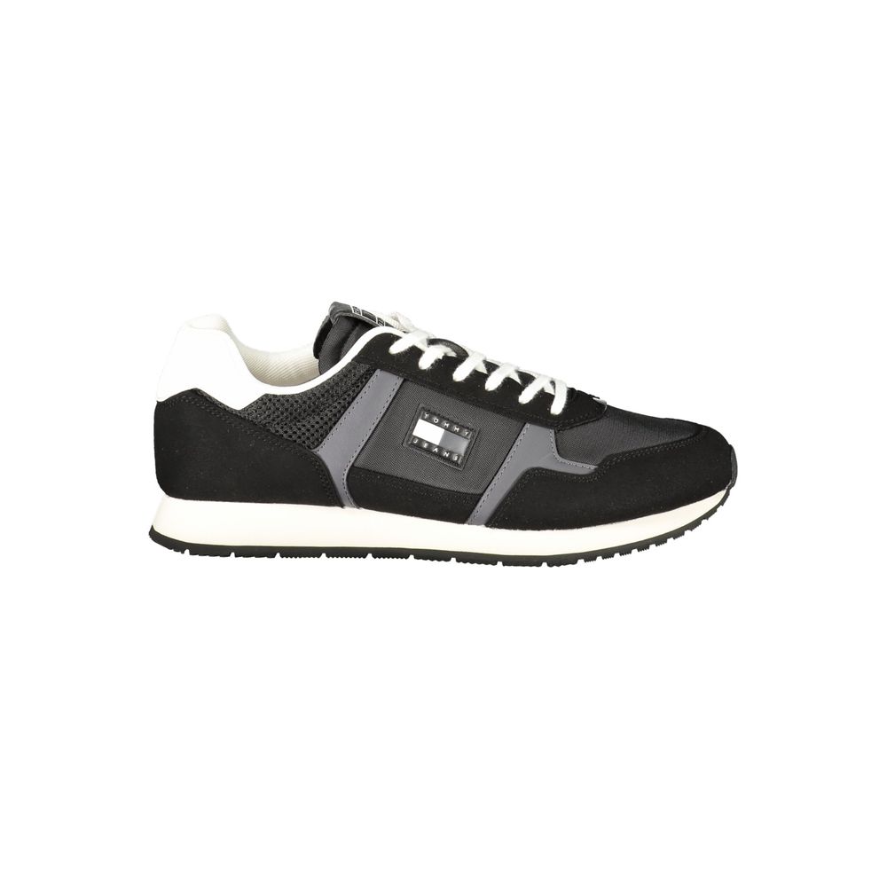 Tommy Hilfiger Black Polyester Men Sneaker Tommy Hilfiger