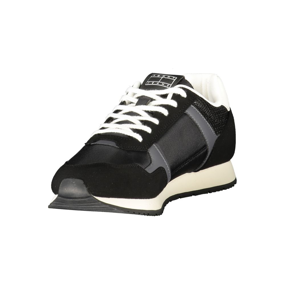 Tommy Hilfiger Black Polyester Men Sneaker Tommy Hilfiger