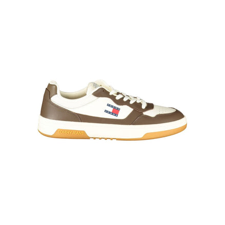 Tommy Hilfiger White Leather Men Sneaker Tommy Hilfiger