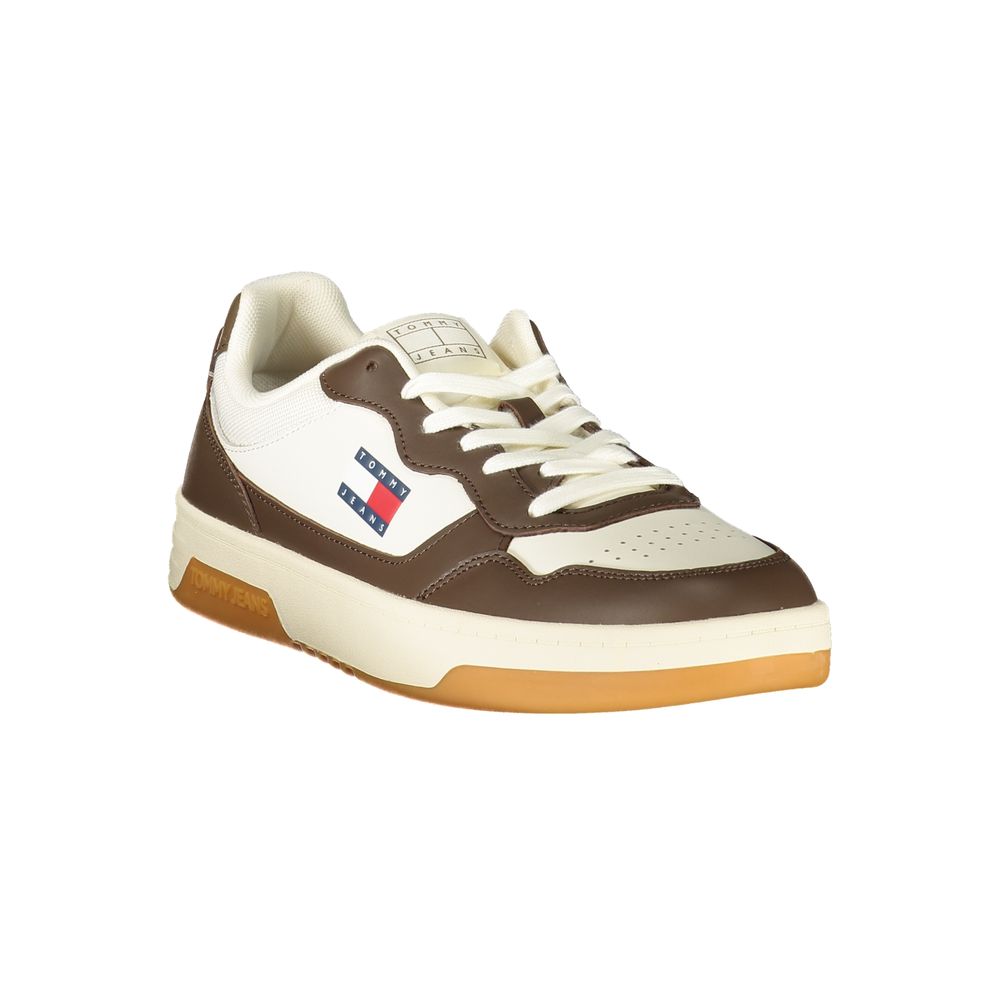 Tommy Hilfiger White Leather Men Sneaker Tommy Hilfiger