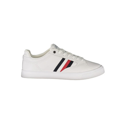 Tommy Hilfiger White Leather Men Sneaker Tommy Hilfiger