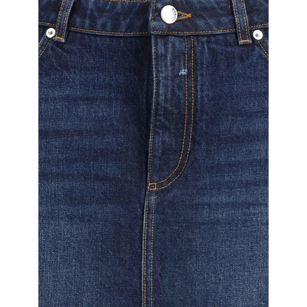 Mini-jupe bleue en coton Dolce & Gabbana