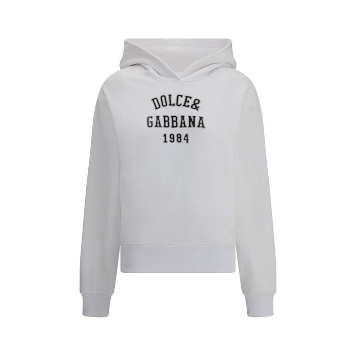 Dolce & Gabbana White Cotton Sweatshirt Dolce & Gabbana
