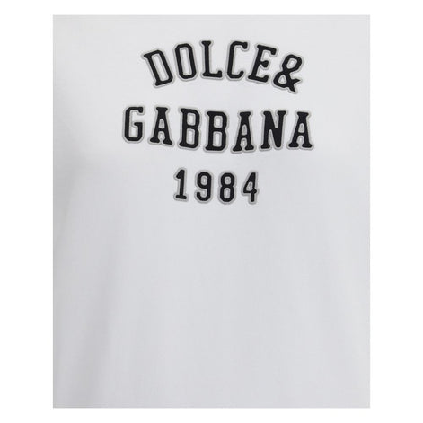 Dolce & Gabbana White Cotton Sweatshirt Dolce & Gabbana