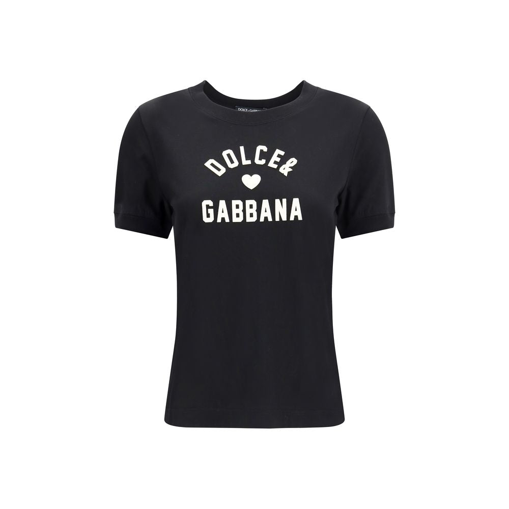 Dolce & Gabbana Black Cotton T-Shirt Dolce & Gabbana