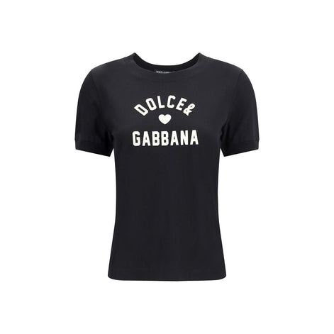 Dolce & Gabbana Black Cotton T-Shirt Dolce & Gabbana