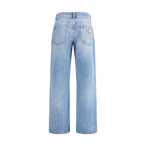 Dolce & Gabbana Light Blue Cotton Straight-Leg Jeans Dolce & Gabbana