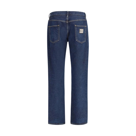 Dolce & Gabbana Blue Cotton Straight-Leg Jeans Dolce & Gabbana
